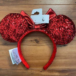 NWT Disney Parks, Minnie Ears, Red, One Size